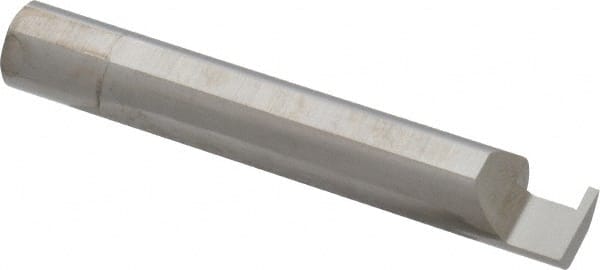 Accupro - 0.047" Groove Width, 3/8" Min Hole Diam, 1/4" Max Hole Depth, Retaining Ring Grooving Tool - 0.11" Projection, 2-1/4" Shank Length, 2-1/2" OAL, Solid Carbide, Bright Finish - Exact Tooling