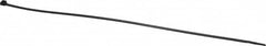 Made in USA - 14-1/4" Long Black Nylon Standard Cable Tie - 40 Lb Tensile Strength, 1.37mm Thick, 101.6mm Max Bundle Diam - Exact Tooling