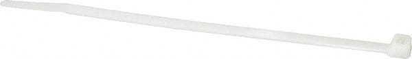 Made in USA - 8.7" Long Natural (Color) Nylon Standard Cable Tie - 120 Lb Tensile Strength, 1.93mm Thick, 52.3mm Max Bundle Diam - Exact Tooling