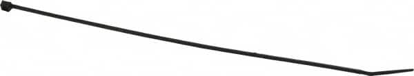 Made in USA - 8-3/16" Long Black Nylon Standard Cable Tie - 18 Lb Tensile Strength, 1.07mm Thick, 1-1/4" Max Bundle Diam - Exact Tooling