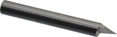 Onsrud - 60° Incl Angle, 1/4" Shank Diam, 2" OAL, 0.005" Cut Diam, Conical Engraving Cutter - 1/2" LOC, 0.005" Tip Diam, 1 Flute, Right Hand Cut, Solid Carbide, Uncoated - Exact Tooling