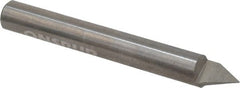 Onsrud - 60° Incl Angle, 1/4" Shank Diam, 2" OAL, 0.01" Cut Diam, Conical Engraving Cutter - 1/2" LOC, 0.01" Tip Diam, 1 Flute, Right Hand Cut, Solid Carbide, Uncoated - Exact Tooling