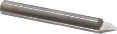 Onsrud - 60° Incl Angle, 1/4" Shank Diam, 2" OAL, 0.09" Cut Diam, Conical Engraving Cutter - 1/2" LOC, 0.09" Tip Diam, 1 Flute, Right Hand Cut, Solid Carbide, Uncoated - Exact Tooling