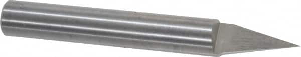 Onsrud - 30° Incl Angle, 1/4" Shank Diam, 2" OAL, 0.005" Cut Diam, Conical Engraving Cutter - 1/2" LOC, 0.005" Tip Diam, 1 Flute, Right Hand Cut, Solid Carbide, Uncoated - Exact Tooling