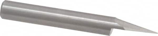Onsrud - 30° Incl Angle, 1/4" Shank Diam, 2" OAL, 0.04" Cut Diam, Conical Engraving Cutter - 1/2" LOC, 0.04" Tip Diam, 1 Flute, Right Hand Cut, Solid Carbide, Uncoated - Exact Tooling
