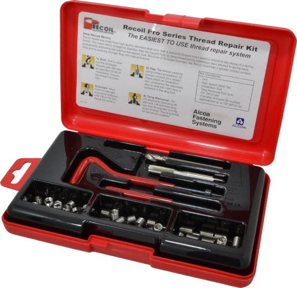 Value Collection - 36 Inserts, 1/4-28, 1/4-28 UNF, Thread Repair Kit - 0.375" Insert Length - Exact Tooling