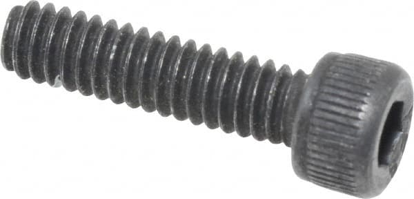 Value Collection - #5-40 UNC Hex Socket Drive, Socket Cap Screw - Alloy Steel, Black Oxide Finish, Fully Threaded, 1/2" Length Under Head - Exact Tooling