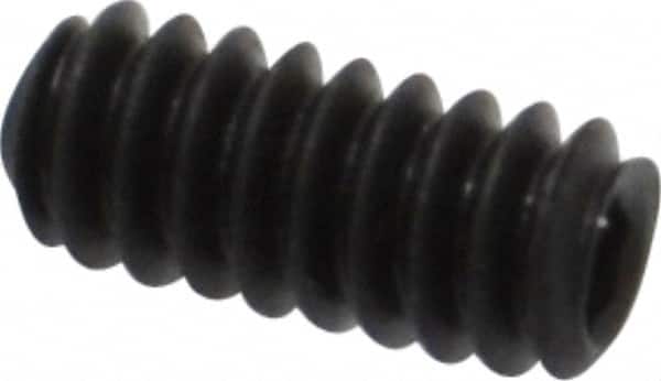Value Collection - #4-40 UNC, 1/4" OAL, Cup Point Set Screw - Grade 8 Alloy Steel, 0.05" Key - Exact Tooling