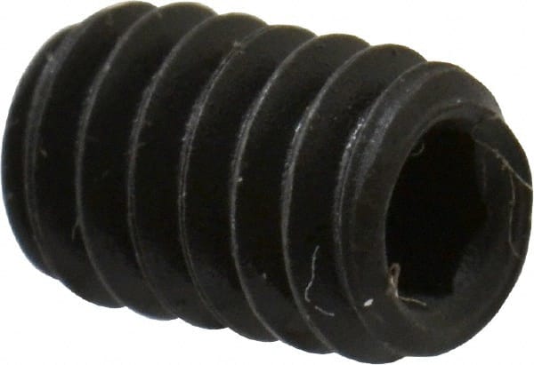 Value Collection - #5-40 UNC, 3/16" OAL, Cup Point Set Screw - Grade 8 Alloy Steel, 1/16" Key - Exact Tooling