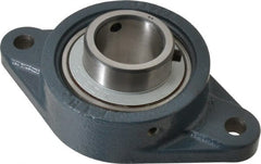 Value Collection - 1-1/2" ID, 3-15/16" OAW x 6-7/8" OAL x 3-15/16" OAH 2-Bolt High Temperature Flange Bearing - 4,000 Lb Static Cap, 6,400 Lb Dyn Cap, 5.656" Btw Mnt Hole Ctrs, 53/64" Base-to-Ctr Ht, Cast Iron - Exact Tooling