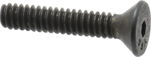 Value Collection - #4-40 UNC Hex Socket Drive, 82° Flat Screw - Alloy Steel, Black Oxide Finish, Fully Threaded, 5/8" OAL - Exact Tooling