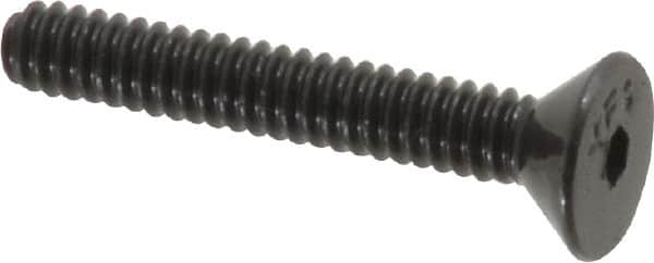 Value Collection - #4-40 UNC Hex Socket Drive, 82° Flat Screw - Alloy Steel, Black Oxide Finish, Fully Threaded, 3/4" OAL - Exact Tooling