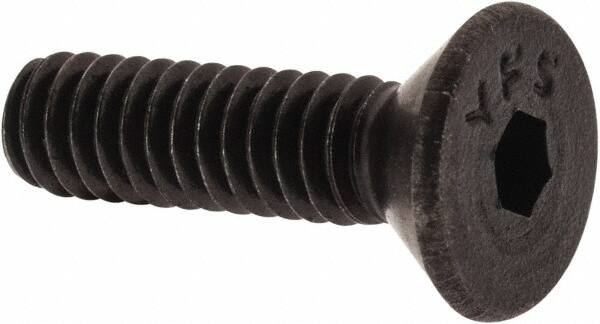 Value Collection - #5-40 UNC Hex Socket Drive, 82° Flat Screw - Alloy Steel, Black Oxide Finish, Fully Threaded, 1/2" OAL - Exact Tooling