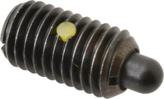 Gibraltar - 5/8-11, 1-1/8" Thread Length, 5/16" Plunger Projection, Steel Threaded Spring Plunger - 0.31" Max Plunger Diam, 2 Lb Init End Force, 10.5 Lb Final End Force - Exact Tooling