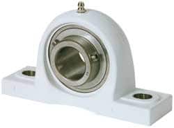 Value Collection - 3/4" ID, 31mm OAL x 2-19/32" OAH Pillow Block - 1,495 Lb Static Cap, 2,877 Lb Dyn Cap, 3-3/4" Btw Mnt Hole Ctrs, SS Thermoplastic - Exact Tooling