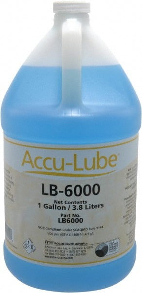 Accu-Lube - Accu-Lube LB-6000, 1 Gal Bottle Cutting & Sawing Fluid - Natural Ingredients, For Aluminum Machining, Drilling, Light-Duty Milling, Punching, Tapping - Exact Tooling