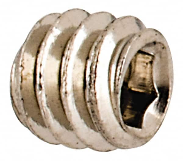 Value Collection - #3-48 UNC, 3/32" OAL, Cup Point Set Screw - Grade 18-8 Stainless Steel, 0.05" Key - Exact Tooling