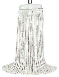 Rubbermaid - White Head Band, Large Rayon Cut End Mop Head - 4 Ply, Screw On Connection, Use for Finishing - Exact Tooling