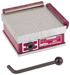 Suburban Tool - Standard Pole Square Permanent Magnetic Block Chuck - 6" Long x 6" Wide x 2-5/8" High, Ceramic - Exact Tooling