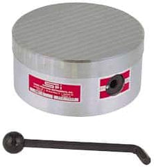 Suburban Tool - Standard Pole Round Permanent Magnetic Rotary Chuck - 16-1/4" Wide x 3" High, Ceramic - Exact Tooling