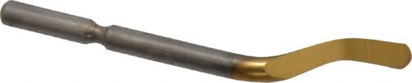 Shaviv - E100P Right-Handed High Speed Steel Deburring Swivel Blade - Use on Hole Edge & Straight Edge Surfaces, Adjustable - Exact Tooling