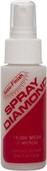 Accu-Finish - 2 oz Diamond Spray Compound - Grade Extra Fine, 14,000 Grit, Clear, Use on Cast Iron & Ceramic - Exact Tooling