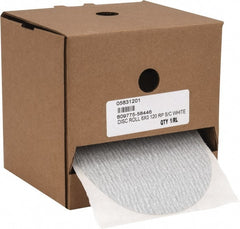 Made in USA - 6" Diam, 120 Grit Silicon Carbide Adhesive PSA Disc - Fine Grade, B Weighted Paper Backing, For Low Speed Dual-Action Sanders, Random Orbital Sanders - Exact Tooling