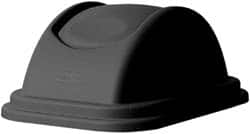 Rubbermaid - Dome Lid for Use with Rectangular Trash Cans - Black, Polypropylene, For Untouchable Trash Cans - Exact Tooling