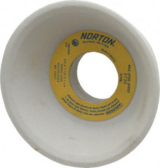 Norton - 4" Diam, 1-1/4" Hole Size, 1-1/2" Overall Thickness, 80 Grit, Type 11 Tool & Cutter Grinding Wheel - Medium Grade, Aluminum Oxide, J Hardness, Vitrified Bond, 5,730 RPM - Exact Tooling