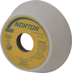 Norton - 5" Diam, 1-1/4" Hole Size, 1-3/4" Overall Thickness, 60 Grit, Type 11 Tool & Cutter Grinding Wheel - Medium Grade, Aluminum Oxide, J Hardness, Vitrified Bond, 4,585 RPM - Exact Tooling