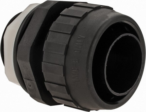 Hubbell Wiring Device-Kellems - 1" Trade, Nylon Push In Straight Liquidtight Conduit Connector - Noninsulated - Exact Tooling