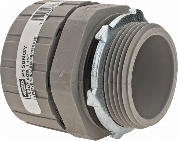 Hubbell Wiring Device-Kellems - 1-1/2" Trade, Nylon Push In Straight Liquidtight Conduit Connector - Noninsulated - Exact Tooling