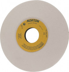 Norton - 6" Diam, 1-1/4" Hole Size, 1/2" Overall Thickness, 80 Grit, Type 12 Tool & Cutter Grinding Wheel - Medium Grade, Aluminum Oxide, K Hardness, Vitrified Bond, 4,140 RPM - Exact Tooling