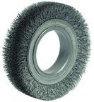 4-1/2" Diameter - 2" Arbor Hole - Crimped Steel Wire Straight Nylox Wheel - Exact Tooling