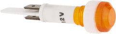 ACI - 12 V Amber Lens Indicating Light - Round Lens, Blade Connector, 52.6" OAL x 13.5" Wide - Exact Tooling