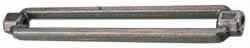 Made in USA - 15,200 Lb Load Limit, 1-1/8" Thread Diam, 6" Take Up, Steel Stub & Stub Turnbuckle - 9-1/2" Body Length, 19" Closed Length - Exact Tooling