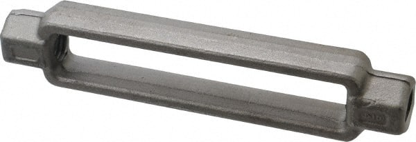 Made in USA - 5,200 Lb Load Limit, 3/4" Thread Diam, 6" Take Up, Steel Turnbuckle Body Turnbuckle - 8-1/8" Body Length, 1-1/16" Neck Length, 16" Closed Length - Exact Tooling