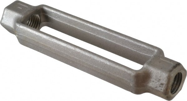 Made in USA - 10,000 Lb Load Limit, 1" Thread Diam, 6" Take Up, Steel Turnbuckle Body Turnbuckle - 8-3/4" Body Length, 1-3/8" Neck Length, 18" Closed Length - Exact Tooling