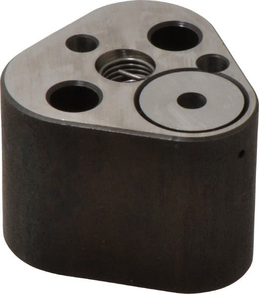 Dayton Lamina - 5/8" Shank Diam, 2-1/8" Base Length x 2-3/32" Base Width x 1-5/8" Base Height, 3/8-16 Thread, Alloy Steel Mold Punch Retainer - 1/4" Dowel Diam, 3/4" Length Between Dowel & Screw, 2" Thread Length, Ball Lock, Heavy Duty (HRT) Series - Exact Tooling