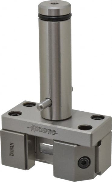 Accupro - 0.785 Jaw Opening Capacity, 37.08mm Jaw Height, Toolmaker's Vise - Flat Jaw, 105mm OAL x 29.97mm OAW x 4.19" OAH - Exact Tooling