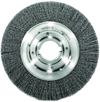 10" Diameter - 2" Arbor Hole - Crimped Steel Wire Straight Wheel - Exact Tooling