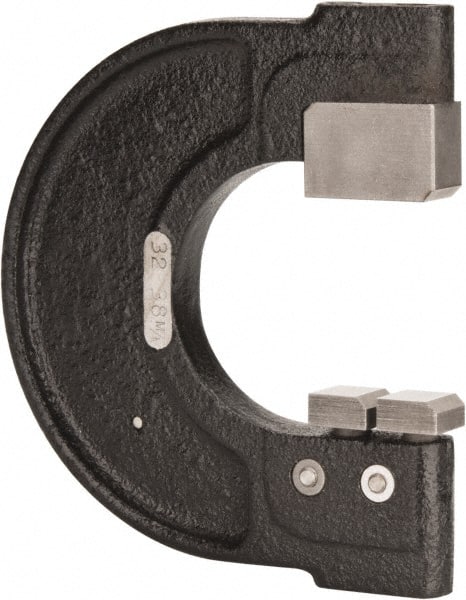 YPG - 1-1/4 to 1-1/2 Inch, Cast Iron 4 Frame Snap Gage - 0.001 Inch Graduation, Hardened Tool Steel Anvil - Exact Tooling