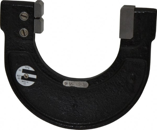YPG - 2-1/2 to 2-3/4 Inch, Cast Iron 6x Frame Snap Gage - 0.001 Inch Graduation, Hardened Tool Steel Anvil - Exact Tooling