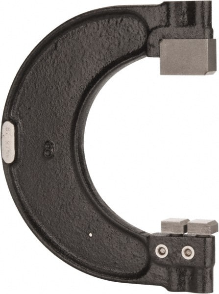 YPG - 3-7/16 to 3-13/16 Inch, Cast Iron 8 Frame Snap Gage - 0.001 Inch Graduation, Hardened Tool Steel Anvil - Exact Tooling