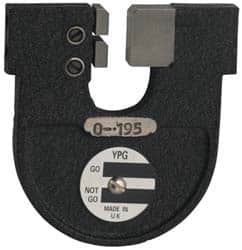 YPG - 0.195 to 0.385 Inch, Cast Iron MC00X Frame Snap Gage - Hardened Tool Steel Anvil - Exact Tooling
