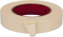 3M - 1" Wide x 60 Yd Long Tan Paper Masking Tape - Series 213, 6 mil Thick, 27 In/Lb Tensile Strength - Exact Tooling