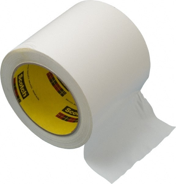 3M - White Solid Color Vinyl Tape - 4" Wide x 108' Long x 5.2 mil Thick, General Traffic - Exact Tooling
