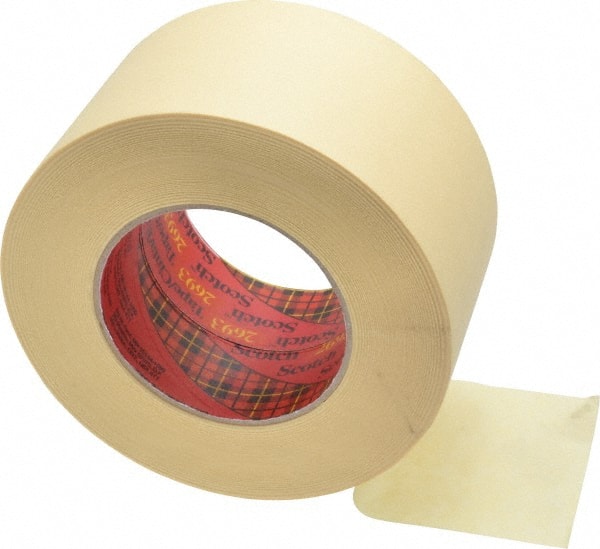 3M - 3" Wide x 60 Yd Long Tan Paper Masking Tape - Series 2693, 7.9 mil Thick, 29 In/Lb Tensile Strength - Exact Tooling