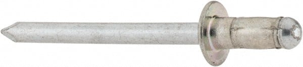 RivetKing - Size 62-63 Dome Head Steel Multi Grip Blind Rivet - Steel Mandrel, 0.047" to 0.187" Grip, 3/8" Head Diam, 0.192" to 0.196" Hole Diam, 0.413" Length Under Head, 3/16" Body Diam - Exact Tooling
