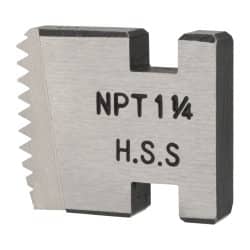 Florida Pneumatic - 1-1/4 - 11-1/2 NPT, Right Hand, High Speed Steel, Pipe Threader Die - Berkley 41000, Ridgid 12R, 00-R, 111-R, 0-R, 11-R, 30A, 31A Compatibility - Exact Tooling